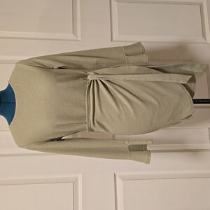 Sage Wrap Around Sweater Dress